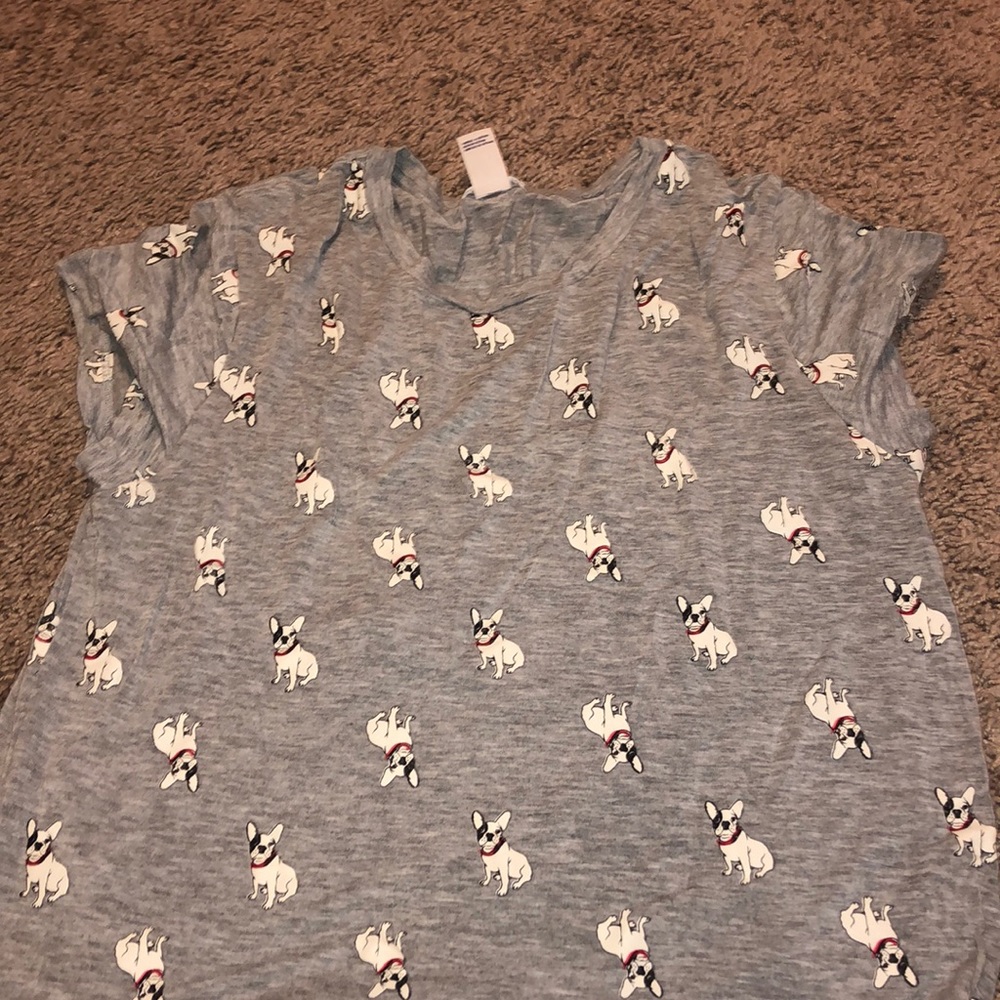 F21 Frenchie sleeping shirt